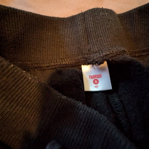 Fabkids black joggers with white stripe size small - Picture 2 of 2